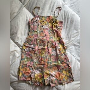 Never Worn O'Neill Floral Romper — Pink, Yellow, Green, Orange